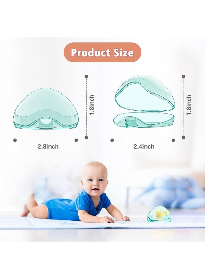 Smlpuame Pacifier Case, 4 Pack BPA Free Pacifier Holder Case, Transparent Container Box for Baby Binky - Image 5
