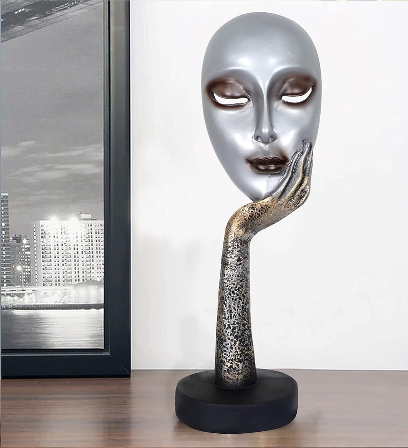 zart Lady Face Polyresin Showpiece 15 inch Height Use in Home Decor Gifts