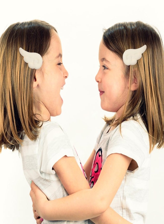 Beaupretty Angel Wings Hair Clips, Cartoon Hair Clips Cute Adorable Hair Barrettes Plush Non Slip Hair Clamps Barrettes for Girls and Women (White) - Image 5