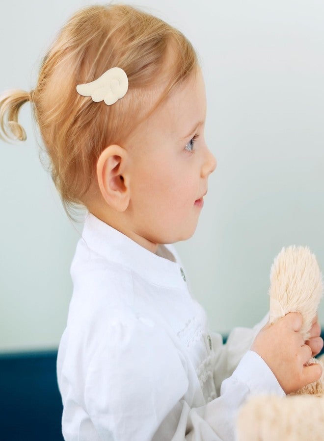 Beaupretty Angel Wings Hair Clips, Cartoon Hair Clips Cute Adorable Hair Barrettes Plush Non Slip Hair Clamps Barrettes for Girls and Women (White) - Image 4