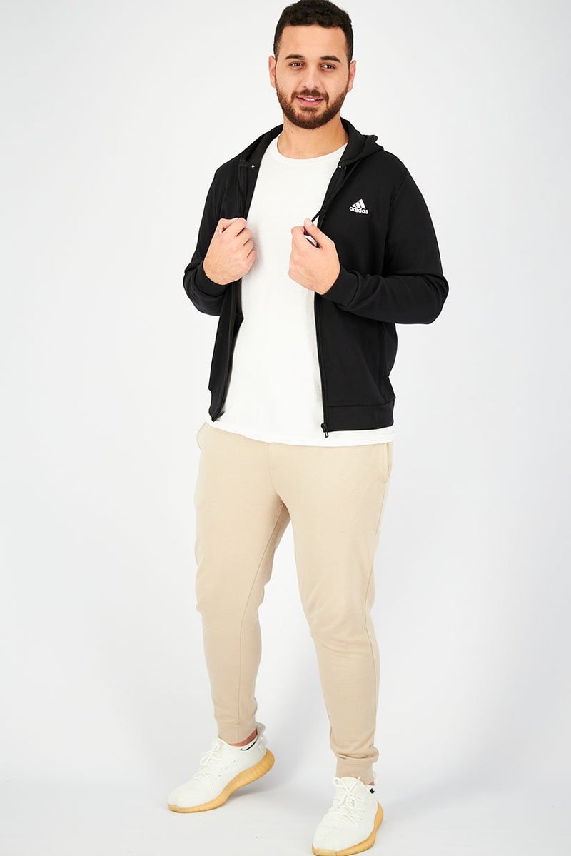 Adidas Men Sportswear Fit Training Full Zip Hoodie Jacket, Black - Image 3