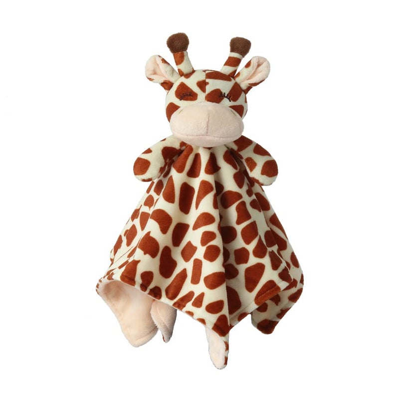 CREVENT Soft Plush Animal Face Security Blankets for Boys and Girls, Great Gifts for Birthday Baby Shower(Brown Giraffe) - Image 1