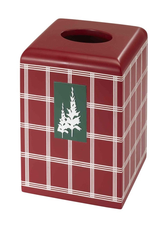 IZOD - Tissue Box Cover, Decorative Countertop Accessories, Holiday Home Decor, Dorm Room Essentials (Nordic Collection, Red) - Image 2
