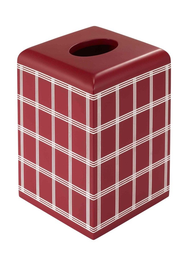 IZOD - Tissue Box Cover, Decorative Countertop Accessories, Holiday Home Decor, Dorm Room Essentials (Nordic Collection, Red) - Image 3