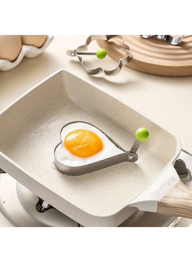 Stainless Steel Heart Shaped Egg Frying Mold Non Stick Breakfast Cooker - Image 1