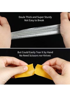 Peachjoy Double Sided Tape Heavy Duty, 5cmx20m Universal High Tack Strong Wall Adhesive with Fiberglass Mesh, Super Sticky Resistente Clear Tape, Easy Use Mounting Tape for Rug Fixed Floor Wall Deco  - Image 3