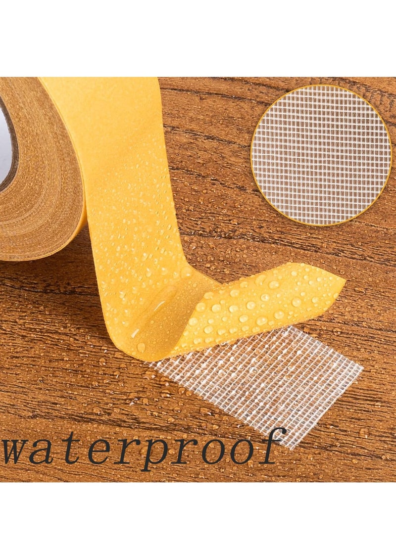 Peachjoy Double Sided Tape Heavy Duty, 5cmx20m Universal High Tack Strong Wall Adhesive with Fiberglass Mesh, Super Sticky Resistente Clear Tape, Easy Use Mounting Tape for Rug Fixed Floor Wall Deco  - Image 4