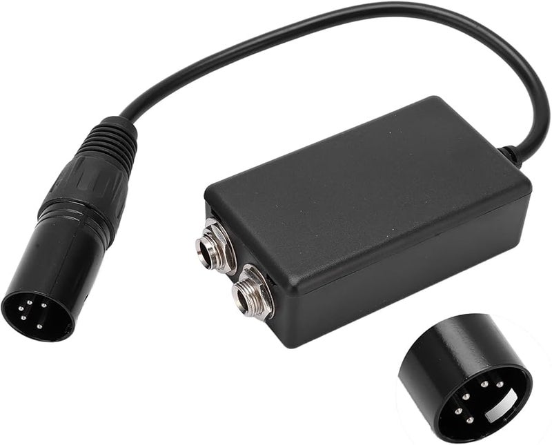 محول سماعة الطيران GA مقبسان مزدوجان إلى كابل تمديد ذكور XLR 5 دبابيس خفيف الوزن محمول - Image 3