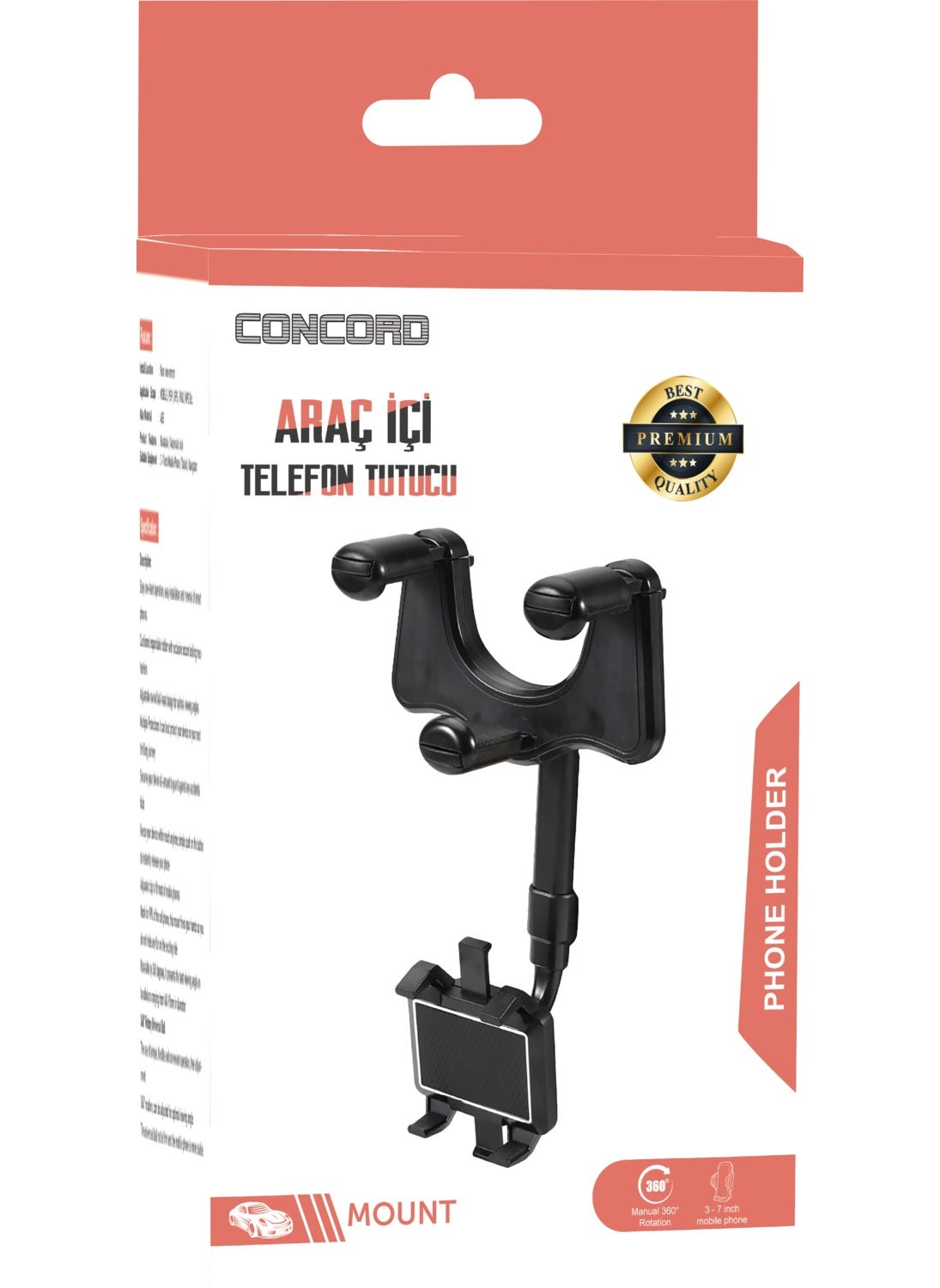 CONCORD CH-117 In-Car Phone Holder  - Image 3