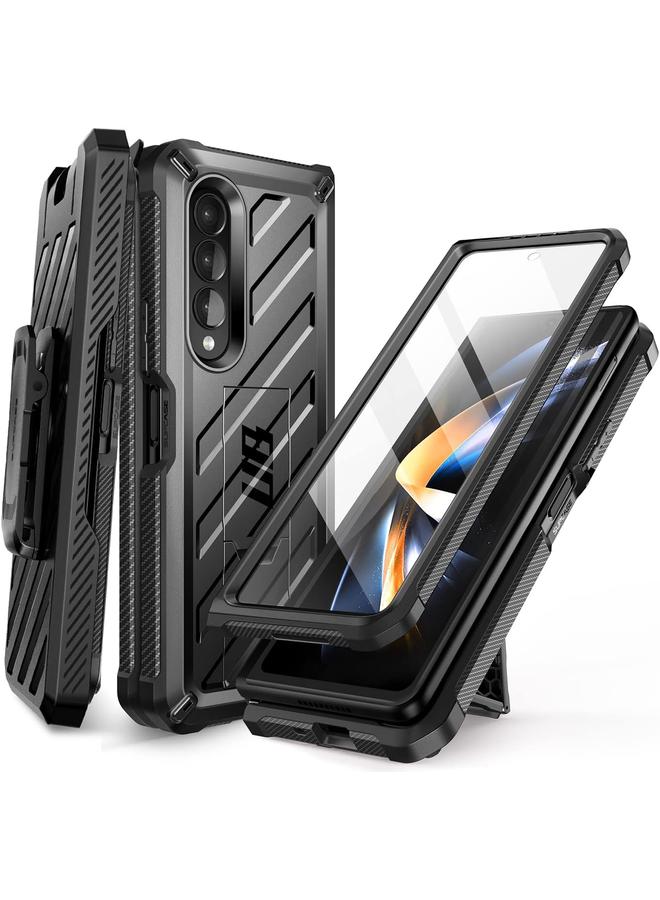 SupCase Unicorn Beetle Case For Galaxy Z Fold 4 5G 2022 Rugged Belt Clip Shockproof Protective Case With Built In Screen Protector And Kickstand Black - Image 1