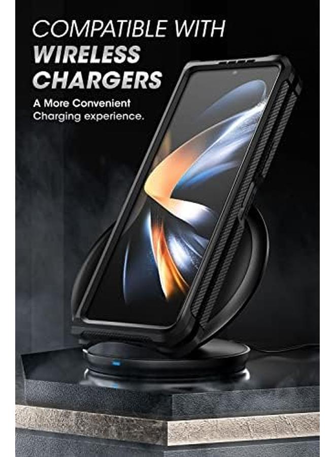 SupCase Unicorn Beetle Case For Galaxy Z Fold 4 5G 2022 Rugged Belt Clip Shockproof Protective Case With Built In Screen Protector And Kickstand Black - Image 2