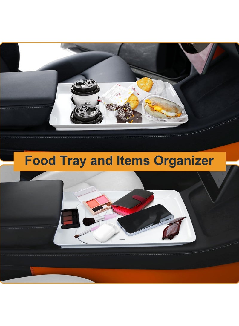 SYOSI Center Console Tray for Tesla Model 3 Model Y, Food Tray Table for Eating with Passenger, Car Food Eating Tray Table Tesla Model 3 Model Y Accessories - Image 2
