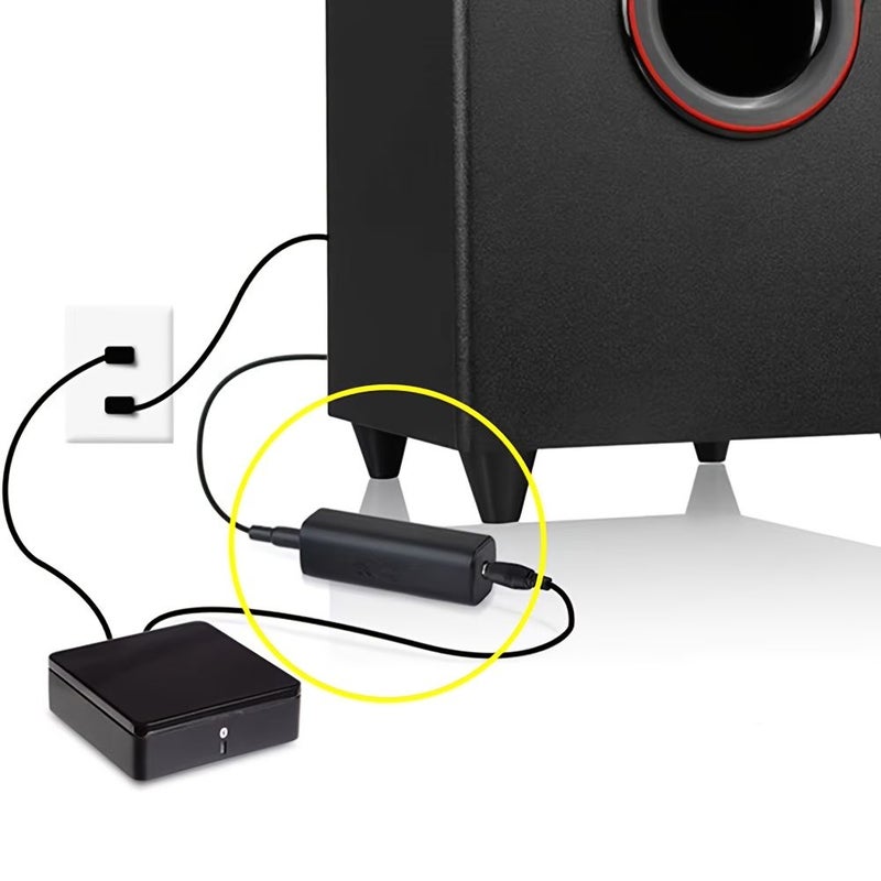Black 3.5mm Audio Ground Loop Noise Isolator Anti Interference Filter For Car - Image 3