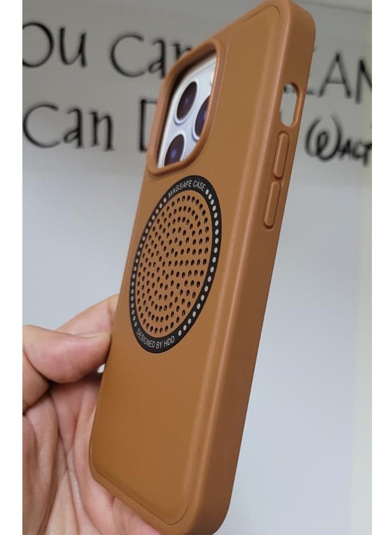 HDD iPhone 13 Pro Case with Magsafe Wireless Charging Compatible Slim Protective Cover Brown  - Image 2