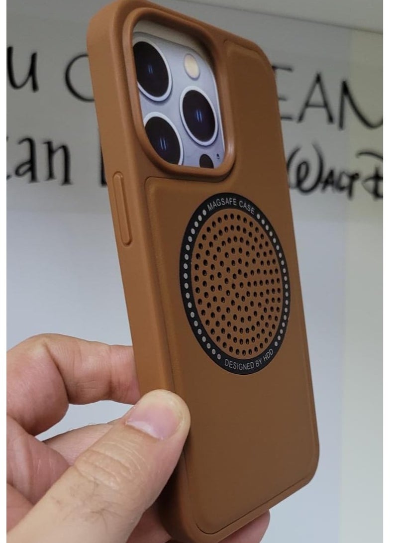 HDD iPhone 13 Pro Case with Magsafe Wireless Charging Compatible Slim Protective Cover Brown  - Image 3