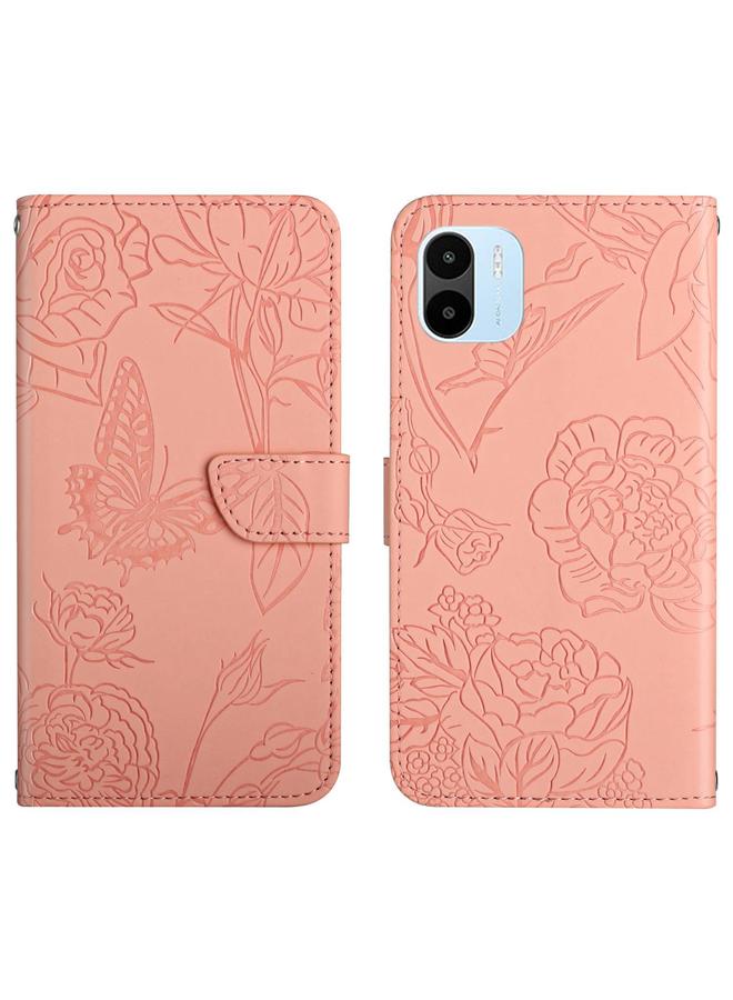Case For Xiaomi Redmi A1 HT03 Skin Feel Butterfly Embossed Flip Leather Phone Case