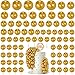 NACHLYNN 80 Pcs Cake Balls Decorations Mini Balloon Cake Topper Balls Foam Cupcake Toppers Balls for Cake Decorating Birthday Parties Weddings Anniversary Gold - Image 2