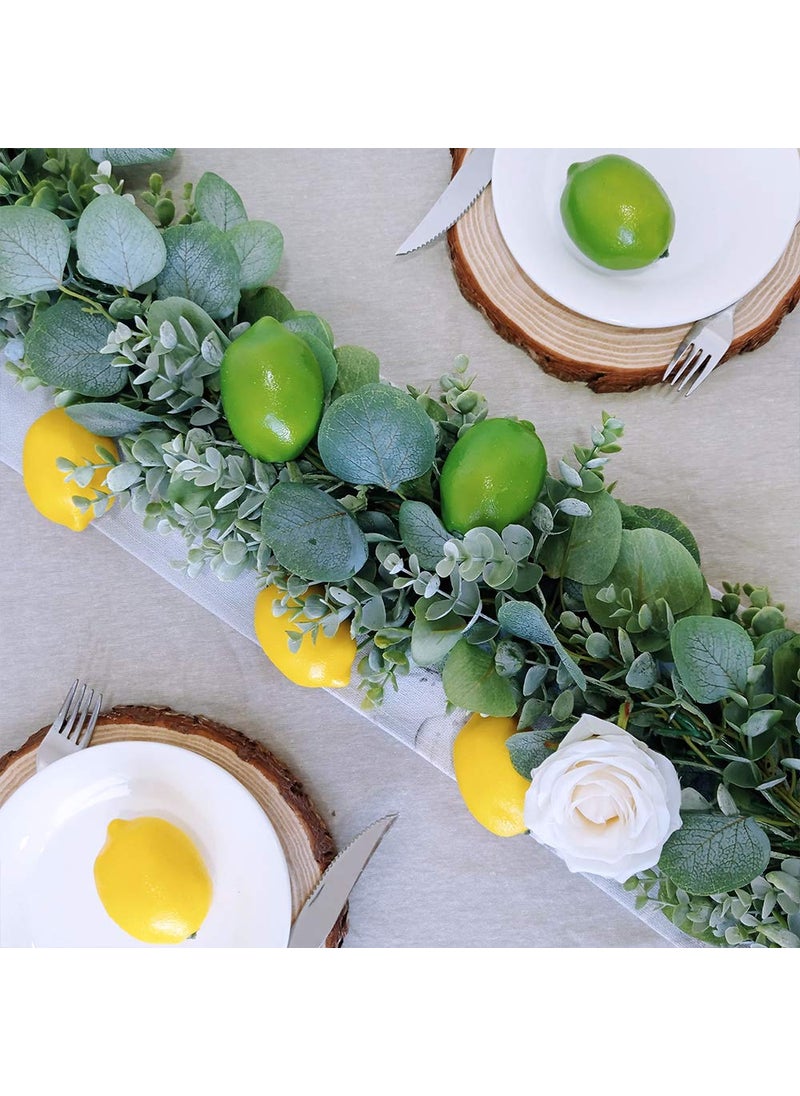 Winlyn Winlyn 28 PCS Artificial Lemons and Limes  Fake Fruit Lemons Artificial Lifelike Simulation Lemon for Home House Kitchen Party Decoration  - Image 5