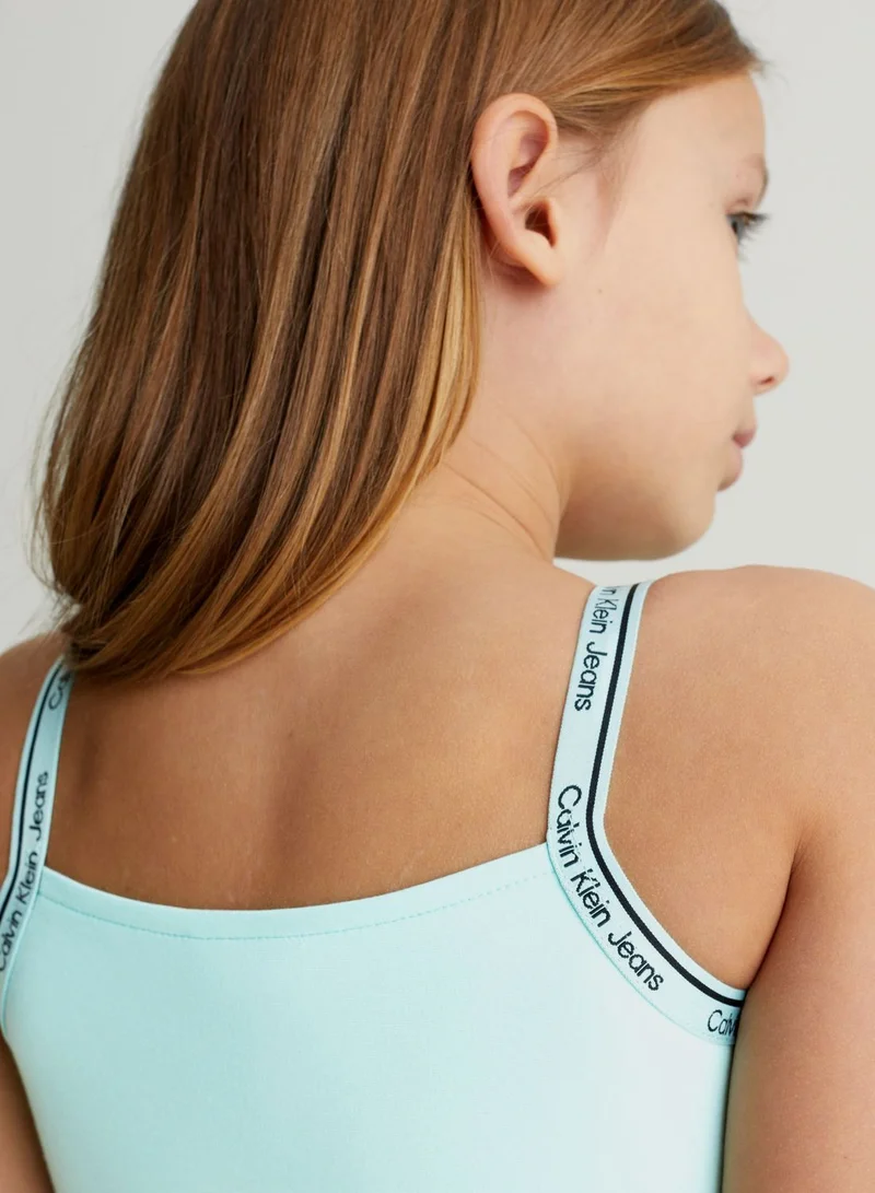 Calvin Klein Jeans Kids Logo Tape Strap Top