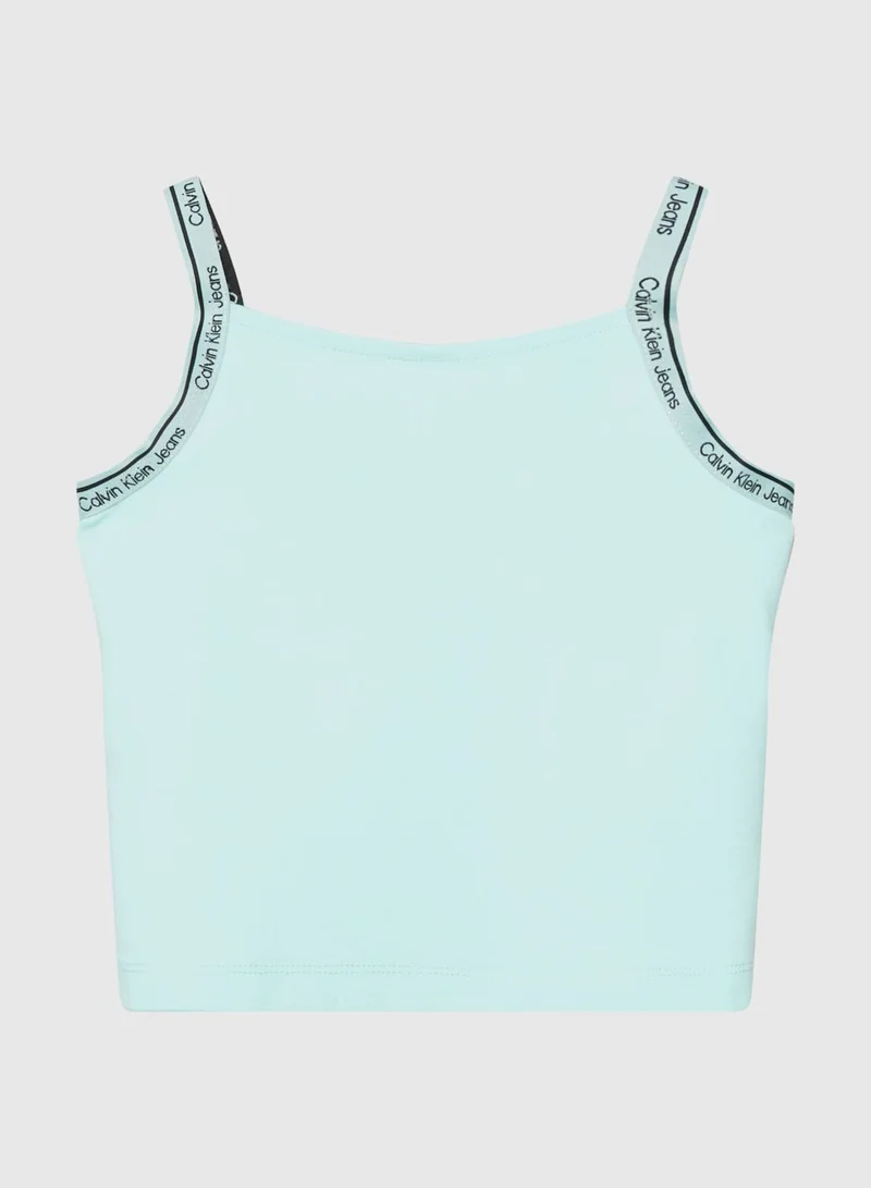Calvin Klein Jeans Kids Logo Tape Strap Top