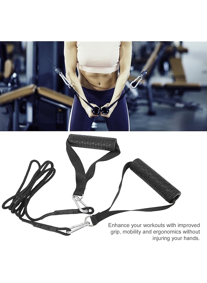 إيروريكس حبل ثلاثي الرؤوس بمقبض قبضة، كابل ضغط ثلاثي الرؤوس، معدات عضلات البطن لنظام البكرة - Image 3