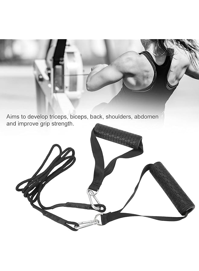 إيروريكس حبل ثلاثي الرؤوس بمقبض قبضة، كابل ضغط ثلاثي الرؤوس، معدات عضلات البطن لنظام البكرة - Image 4