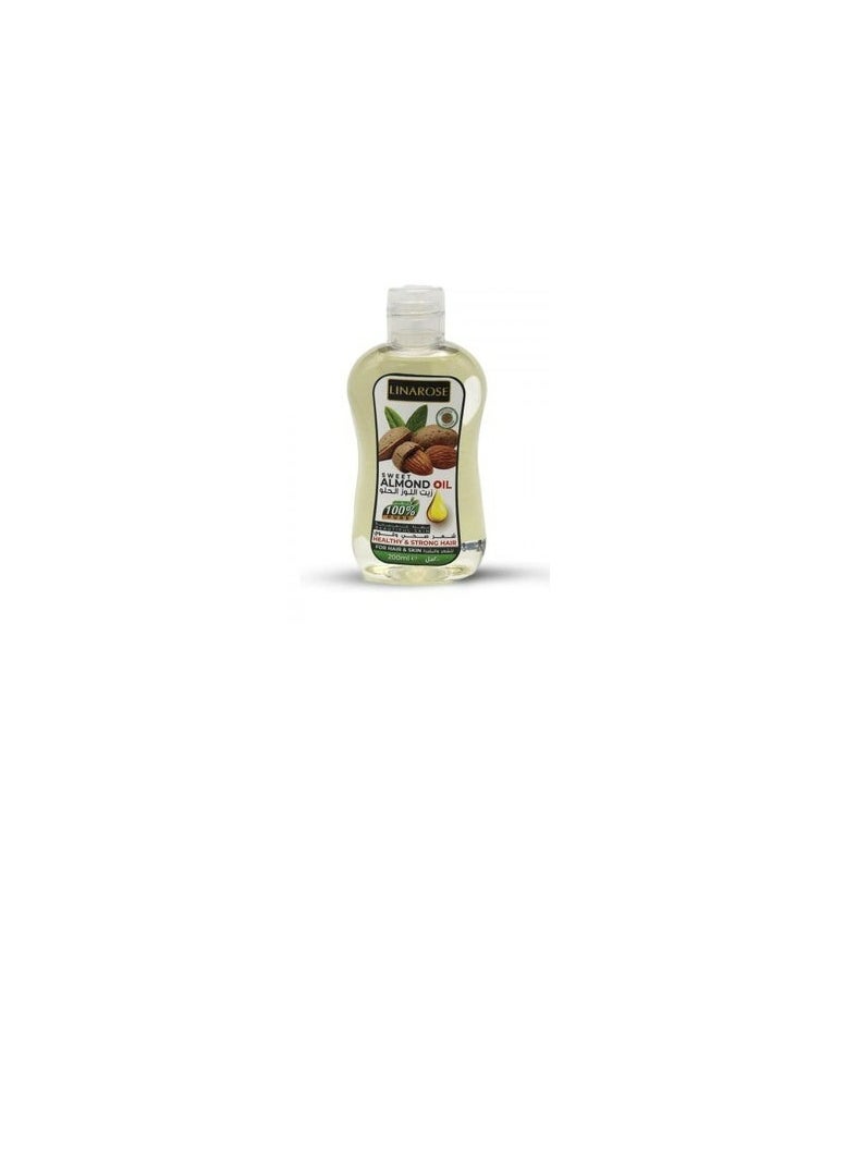 LINA ROSE - Sweet almond oil for hair and skin 200 ml - Image 1