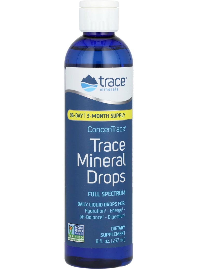 Trace Minerals ConcenTrace, Trace Mineral Drops, Full Spectrum, 8 fl oz (237 ml)