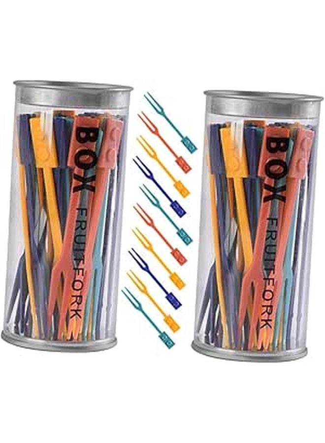 Disposable Fruit Forks 2 Pack Mini Dessert Picks For Party Appetizer Home And Catering Use - Image 1