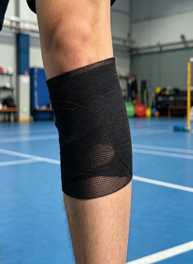 Aeenioy Pre Wrap Athletic Tape, 4 Rolls Cushion Wrap for Badminton Grip, Multi-Sport Protection Tape for Racquet Grip Comfort, White Black Purple Red Colors 7cm x 10m Sponge Material Rolls - Image 5