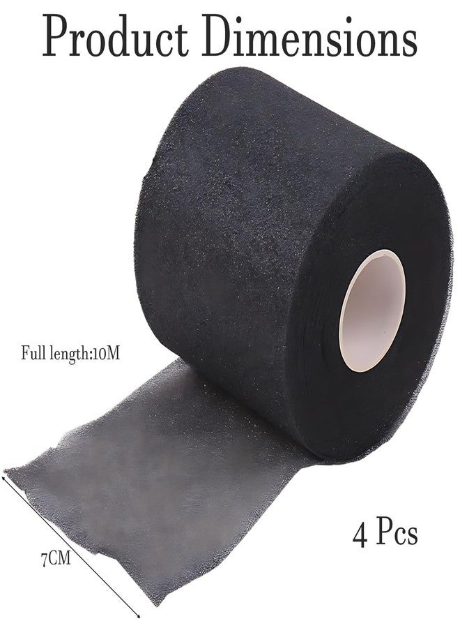 Aeenioy Pre Wrap Athletic Tape, 4 Rolls Cushion Wrap for Badminton Grip, Multi-Sport Protection Tape for Racquet Grip Comfort, White Black Purple Red Colors 7cm x 10m Sponge Material Rolls - Image 2