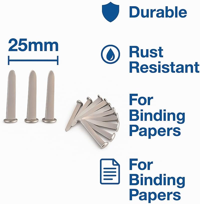 Fitto Binder Clips 25mm, 25 Pack, Office Supplies, Paper Clamps, Black Metal Clips for Documents - Image 3