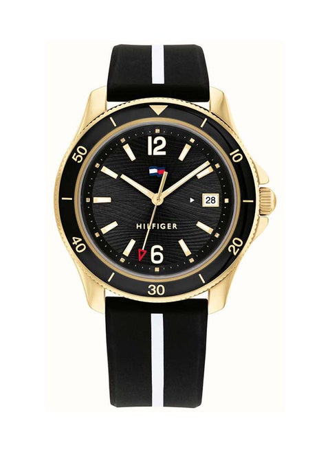 Brooke Women's Black Silicone Analog Quartz Wrist Watch 36 mm - 1782509