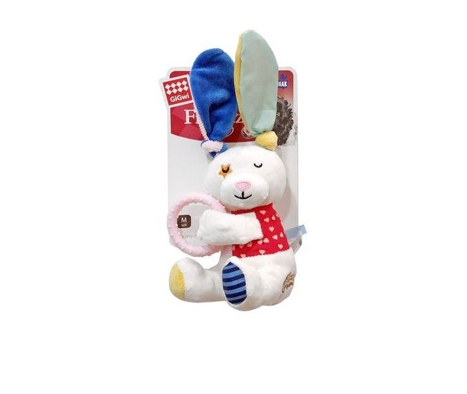 Gigwi Multicolored Squeaky Rabbit Plush Dog Toy , 1 pcs