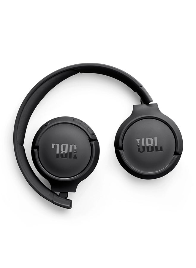 JBL Tune 520Bt Wireless On Ear Headphones Pure Bass Sound 57H Battery Hands Free Call Plus Voice Aware Multi Point Connection Lightweight And Foldable Black - Image 3