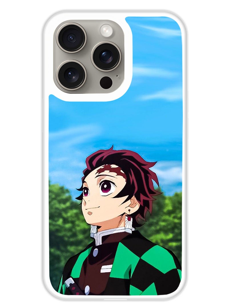 Theodor غطاء حماية لجهاز آبل آيفون 15 برو قاتل الشياطين (2) (حافة بيضاء) - Image 1