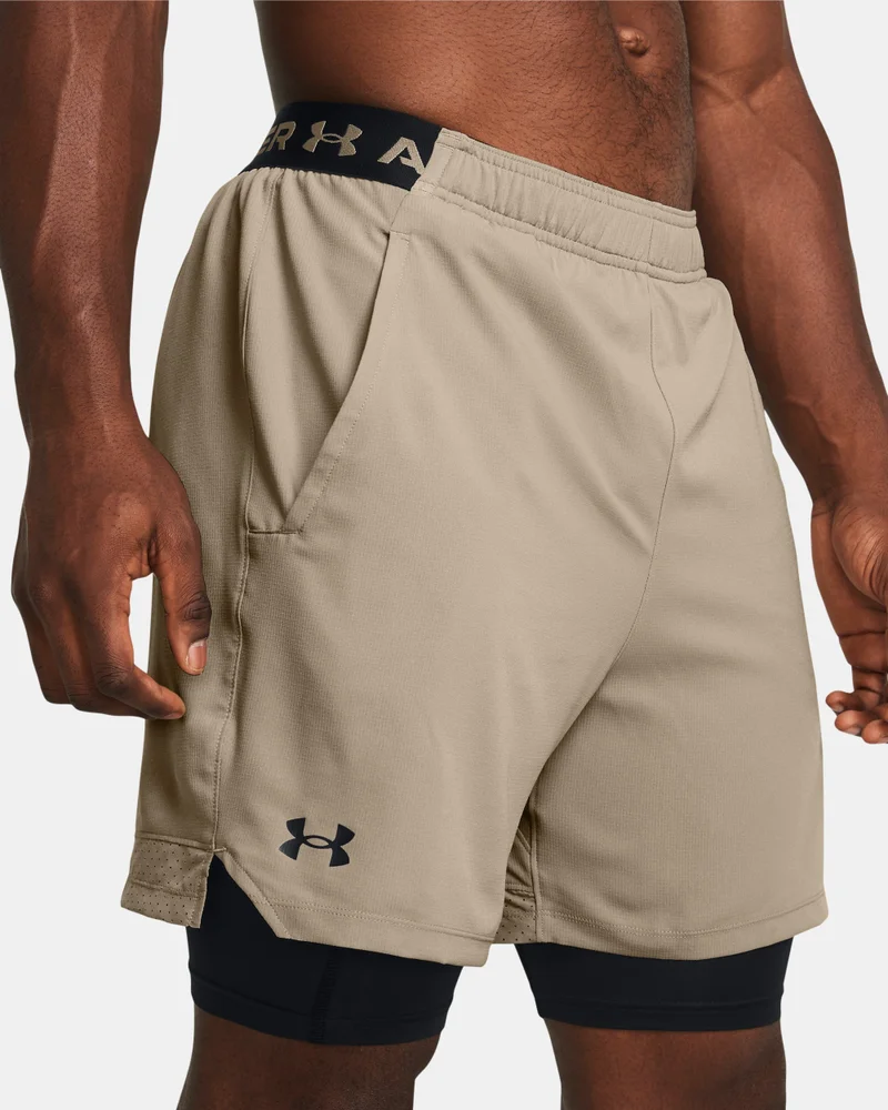 Under Armour Brown Men's Vanish Woven 2-in-1 Shorts for Men | Best Price UAE
