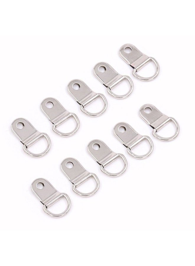 Rustark 110Pcs Silver Metal D Ring Picture Hangers Frame Hanging Hangers Single Hole with Screws for Picture Painting Frame Cross-stitch - Image 3