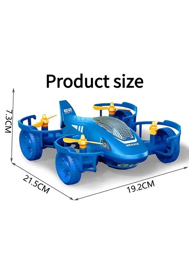 Vixplorn Kids Airplane Toy, Flying Toy with LED Light and Music - Electric Airplane for 3+ Boys and Girls - Interactive Toy with 360° Flip, Gift for 3+ Boys and Girls（Blue） - Image 2