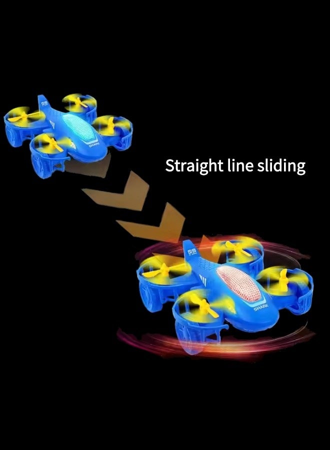 Vixplorn Kids Airplane Toy, Flying Toy with LED Light and Music - Electric Airplane for 3+ Boys and Girls - Interactive Toy with 360° Flip, Gift for 3+ Boys and Girls（Blue） - Image 5