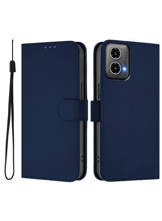 اس-توب جراب لهاتف Motorola Moto G34 5G / G45 5G جراب هاتف من الجلد بلون سادة مع حبل - Image 2