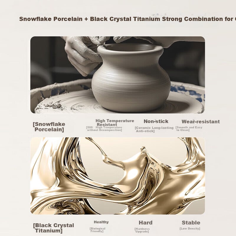 مقلاة Joyoung غير لاصقة ، مقلاة ، مقلاة الإفطار ، صينية ، متوافقة مع المواقد التعريفية ، مقلاة تيتانيوم غير لاصقة ، سيراميك تيتانيوم خالٍ من الفلور ، مقلاة تاماغوياكي ، 15 سم - Image 3