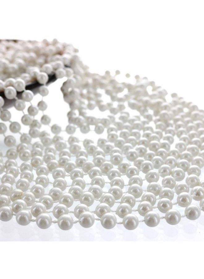 GiftExpress ⓡ 12 Pcs White Pearl Bead Necklaces Flapper Beads Party Accessory Party Favor  - Image 3