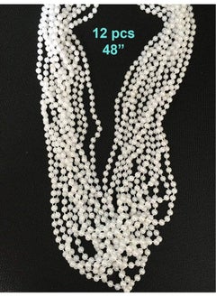 ⓡ 12 Pcs White Pearl Bead Necklaces Flapper Beads Party Accessory Party Favor - pzsku/Z42F78250C2B4A0C6F80EZ/45/_/1692164559/96d7a4ca-8068-4e8e-96c4-bd49a1fcba60