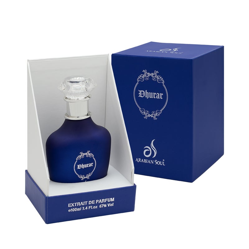 Arabian Soul Dhurar Perfume 100ml for Unisex | Luxury Oriental Amber Fragrance with Saffron, Lily of the Valley, Tobacco, Vanilla & Leather | Long Lasting Scent - Image 3