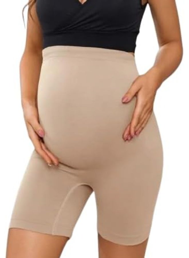 Tobay Maternity Cotton Shorts - Comfortable design with elastic fabric and a supportive belly waist - Image 2