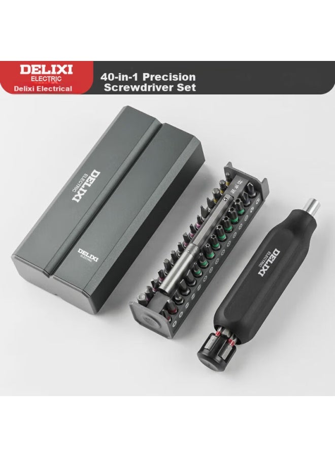 Delixi Screwdriver Set For Home Use, Phone And Laptop Disassembly, Dust Removal Tool, Complete Small Screwdriver Kit - Image 1