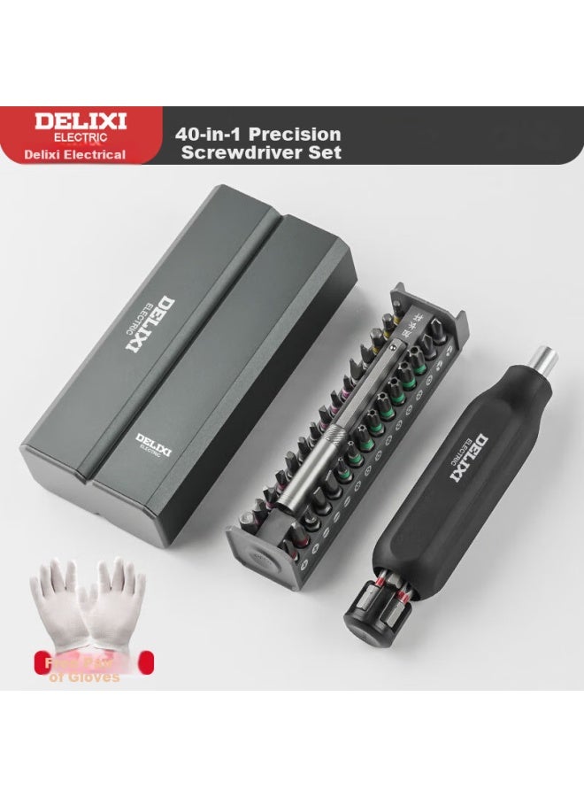 Delixi Screwdriver Set For Home Use, Phone And Laptop Disassembly, Dust Removal Tool, Complete Small Screwdriver Kit - Image 3