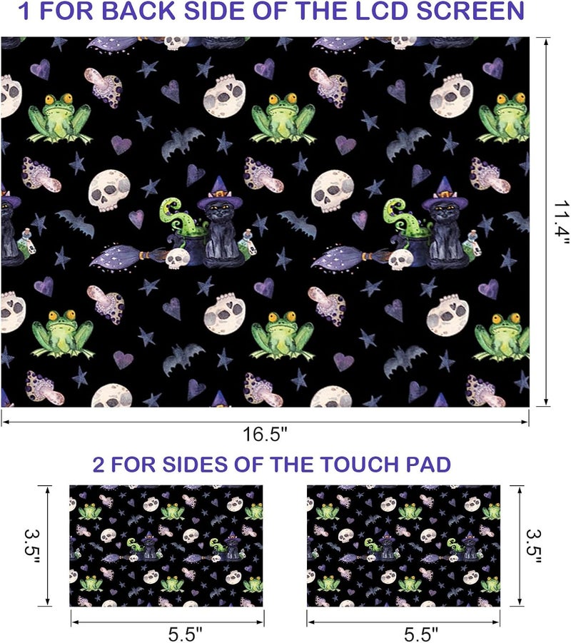 DINKY 17 inches Laptop Skin Sticker Netbook Universal Reusable Protector Cover Decal Fits 16" 16.5" 17" 17.3 inch Laptop Protector Notebook (Skeleton Frog) - Image 5