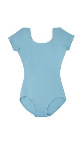 Capezio Big Girls Classic Short Sleeve LeotardLight BlueM 810 - Image 1